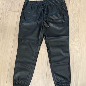 INC International Concepts Black genuine leather Men's Joggers
